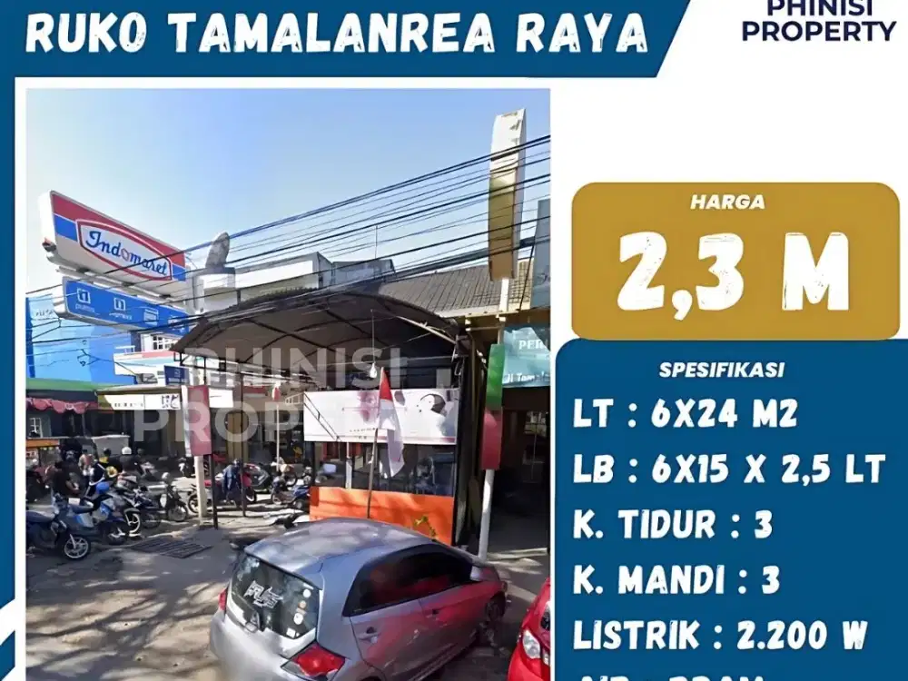 DIJUAL RUKO MURAH DI TAMALANREA RAYA