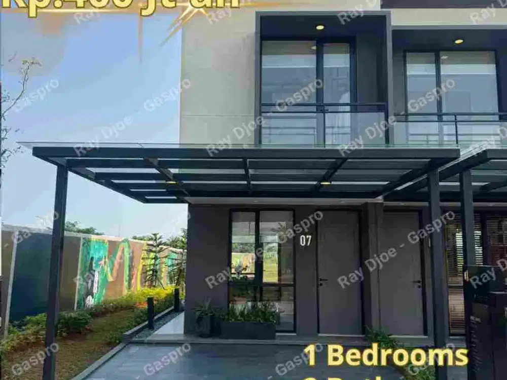 Rumah Park Serpong Murah 2 Lantai Di Gading serpong bsd Hanya Rp.400 Jutaan