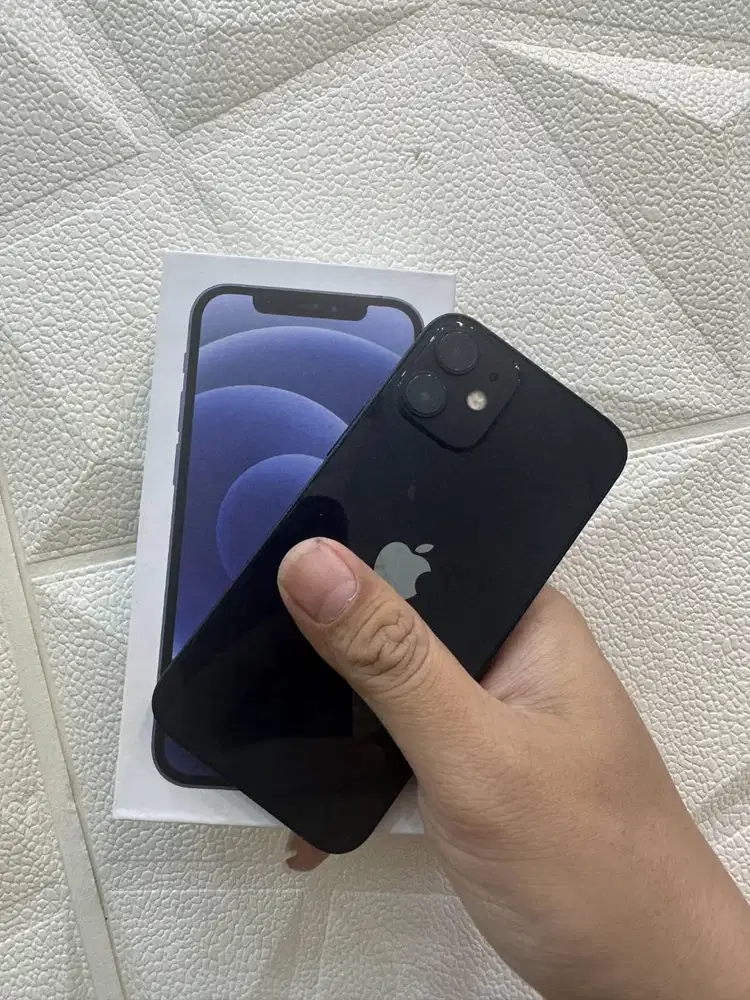 iphone 12 128gb blue lengkap mulus ori ibox