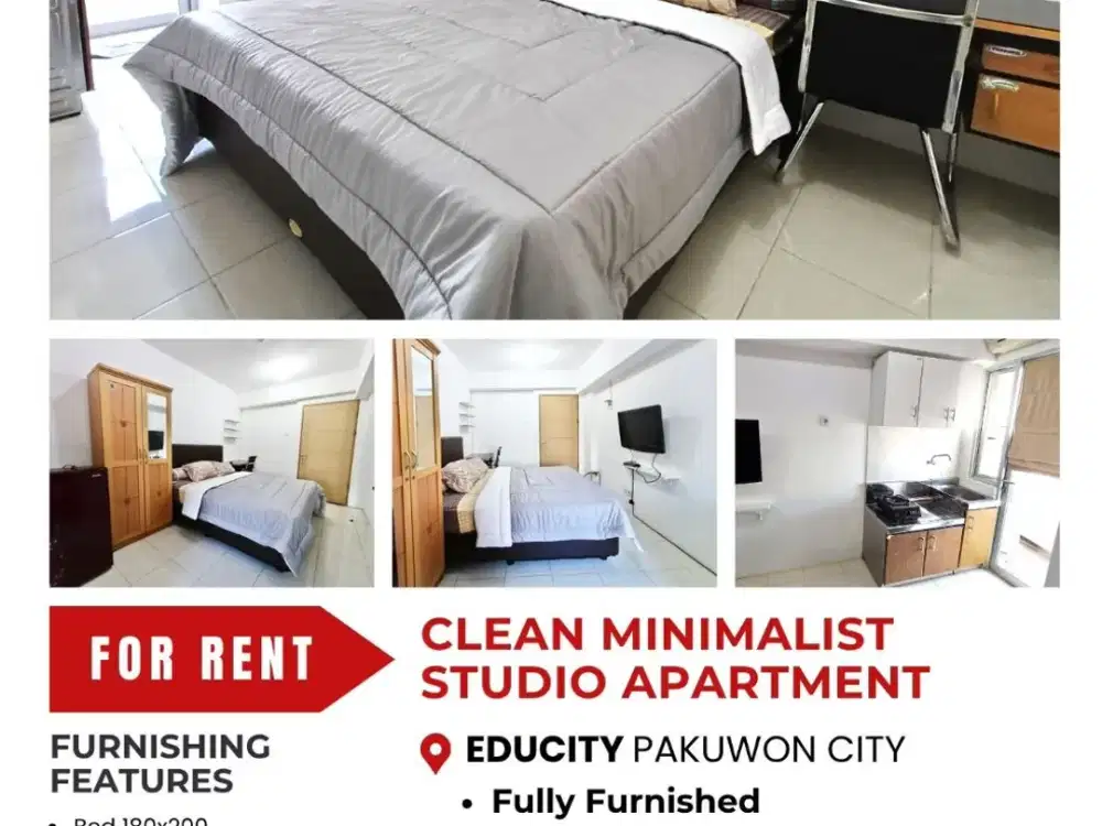 SEWA ANEKA STUDIO FURNIS APARTEMEN EDUCITY