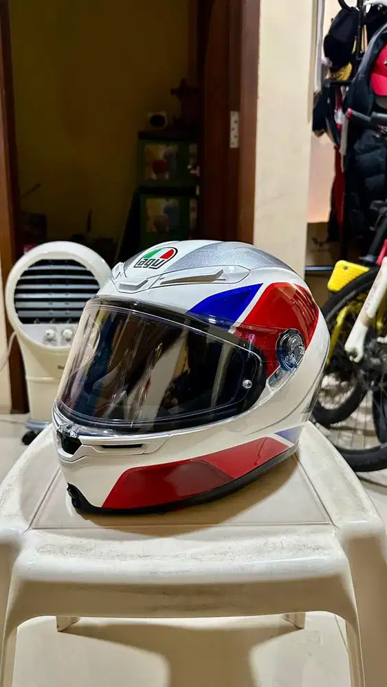 AGV K6 hypen white red blue
