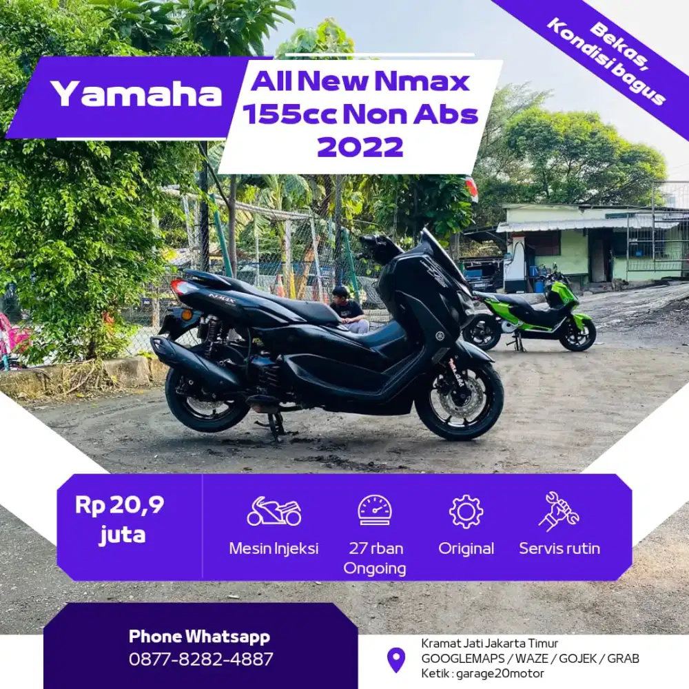 Yamaha All New Nmax 155cc Non Abs Bluecore Std Tahun 2022