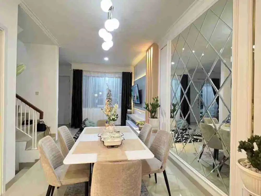 Rumah mewah cluster grand galaxy renovasi, furnished LT 90 LB 140 hadap selatan siap huni