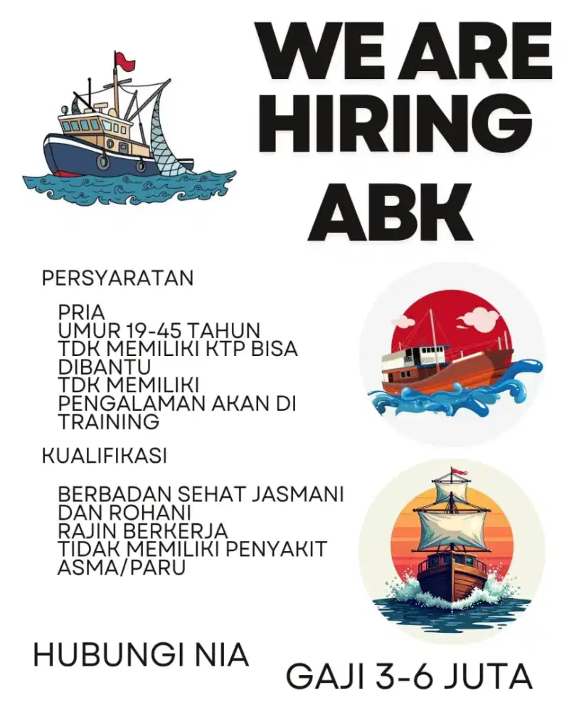 Loker ABK kapal (purwokerto barat) Nia