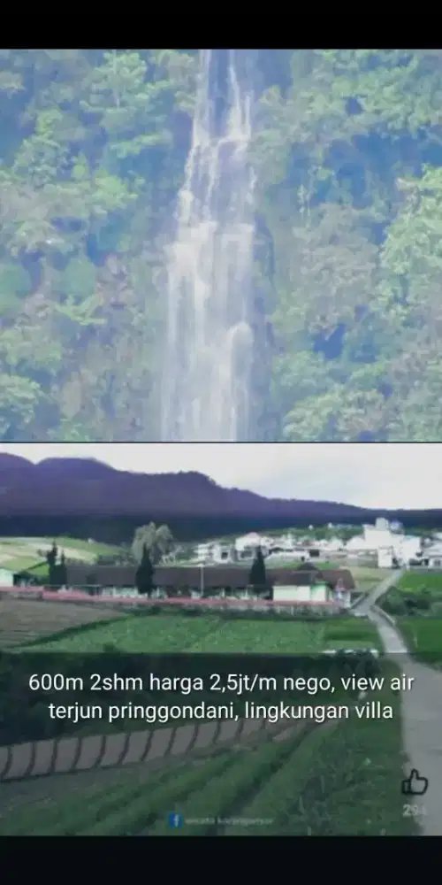 Jual tanah lokasi Tawangmangu luas 600m hrg 2,5jt/m nego