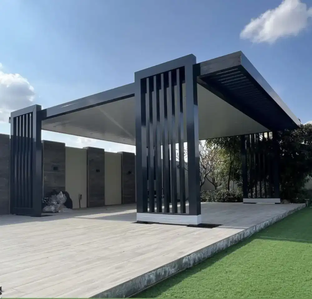 Pengerjaan Pemasangan Canopy Minimalis