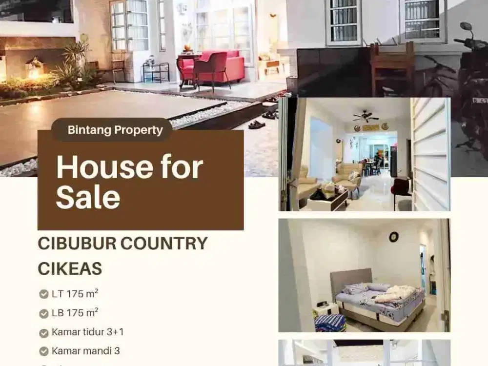 Rumah di Cibubur  Country jalan utama Boulevard