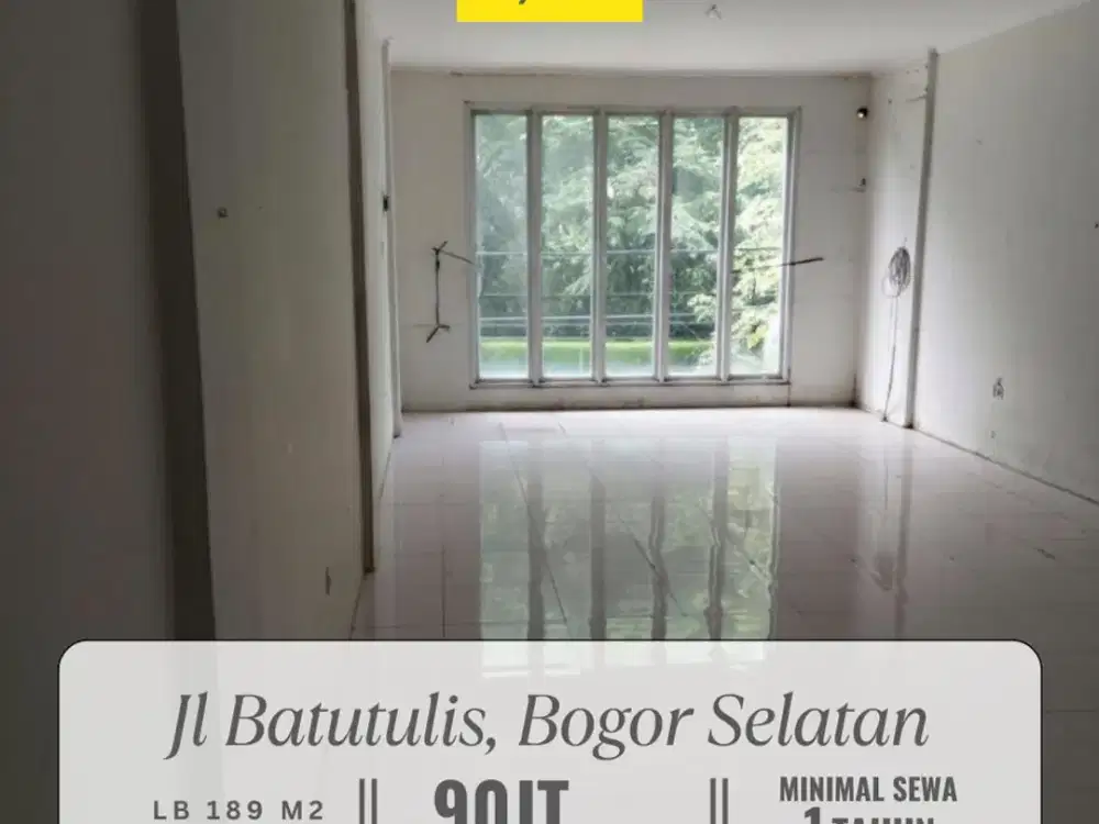 Disewakan Ruko Murah dan Strategis di Jalan Batutulis, Bogor Selatan, cocok untuk cloud kitchen
