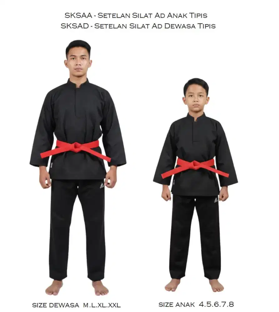 BAJU SETELAN BELA DIRI SILAT, KARATE, TAEKWONDO
