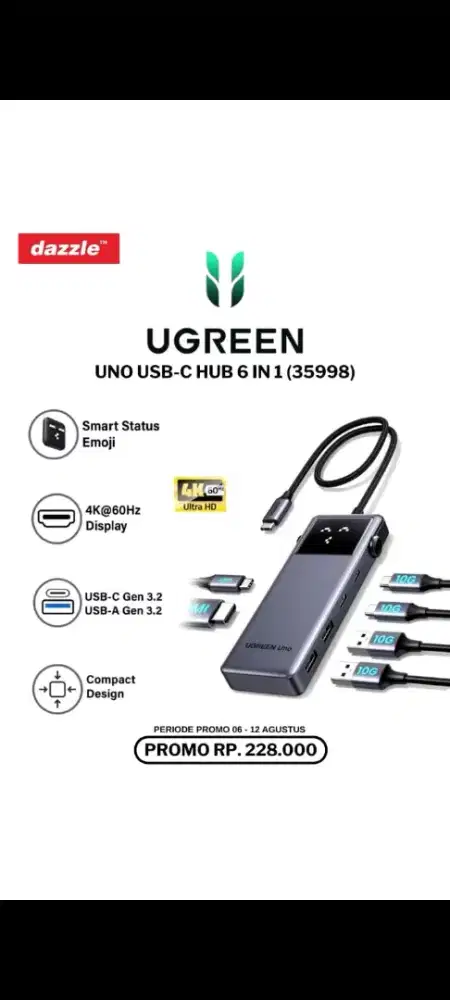 Ugreen USB C HUB UNO 6-in-1