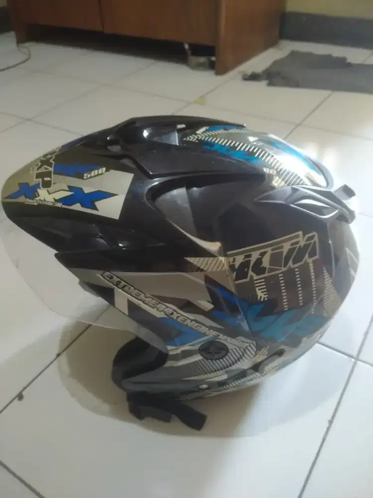Helm half face BXP double visor