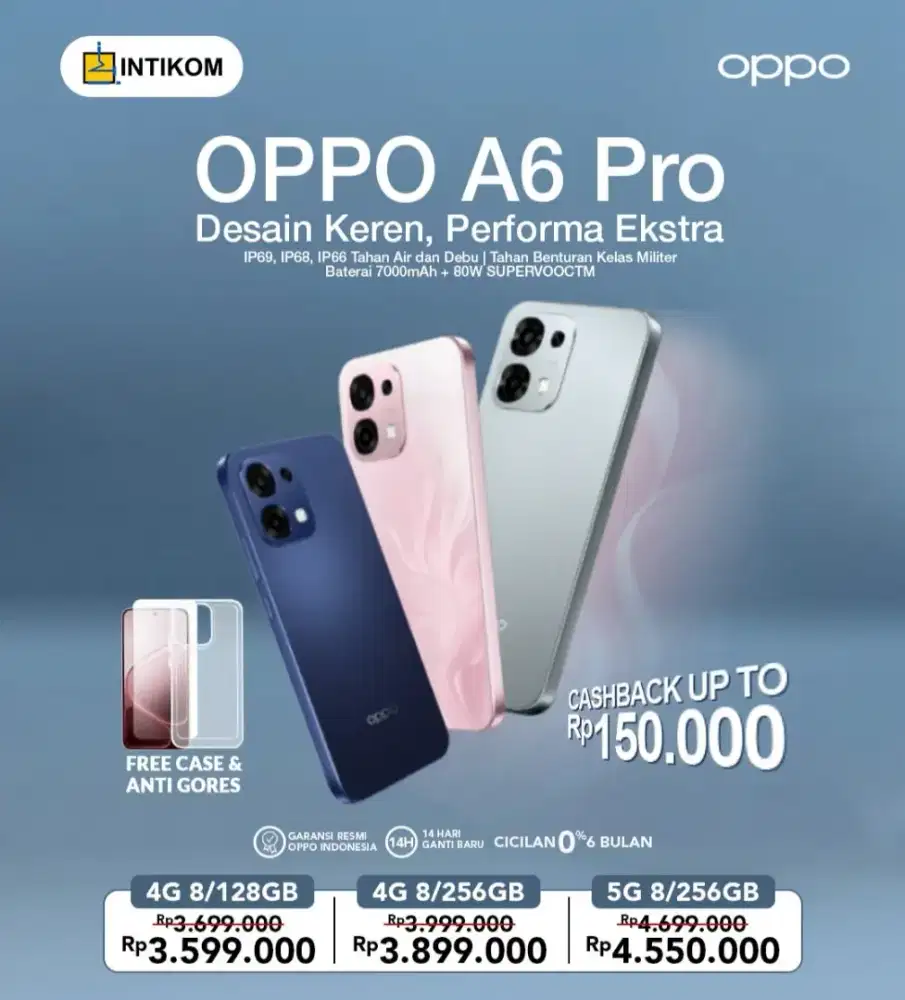 Cicilan oppo a6pro ram 8/128gb gratis sembako