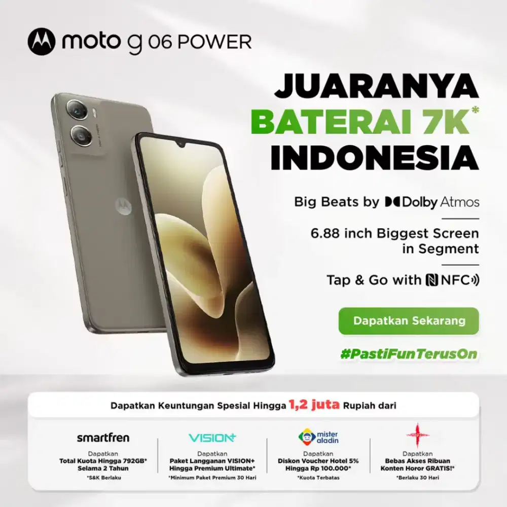 Promo Cicilan Motorola G06 POWER Terbaru!!!