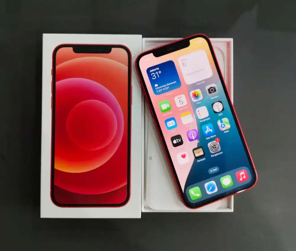 JUAL IPHONE 12 128GB RED IBOX