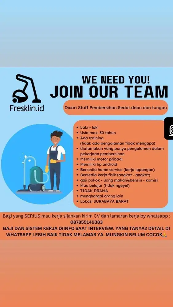 CLEANER SEDOT DEBU DAN TUNGAU (BERSIH BERSIH)