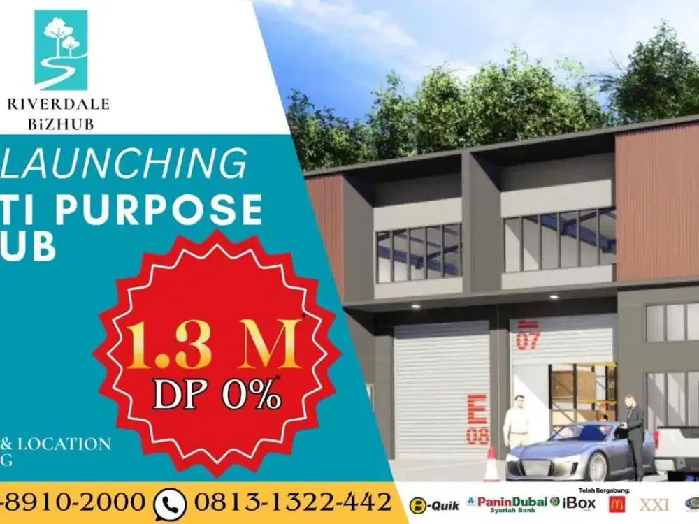 Bizhub riverdale cikarang, Dijual Ruko gudang Promo dp 0%