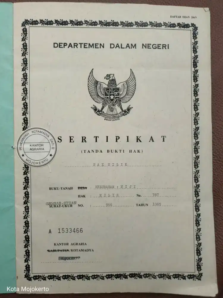 Jual tanah tengah kota mojokero