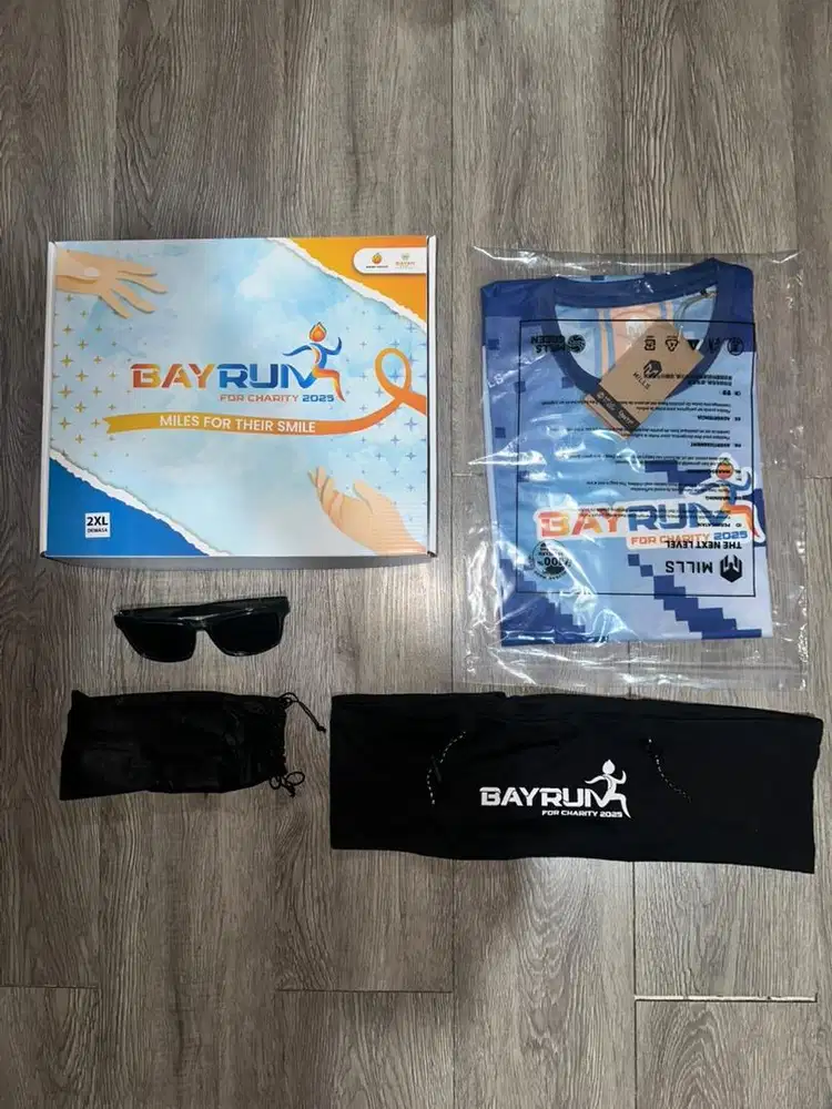 Jersey Running Bayrun 2025 by Mills + Kacamata Bayrun + Running Belt