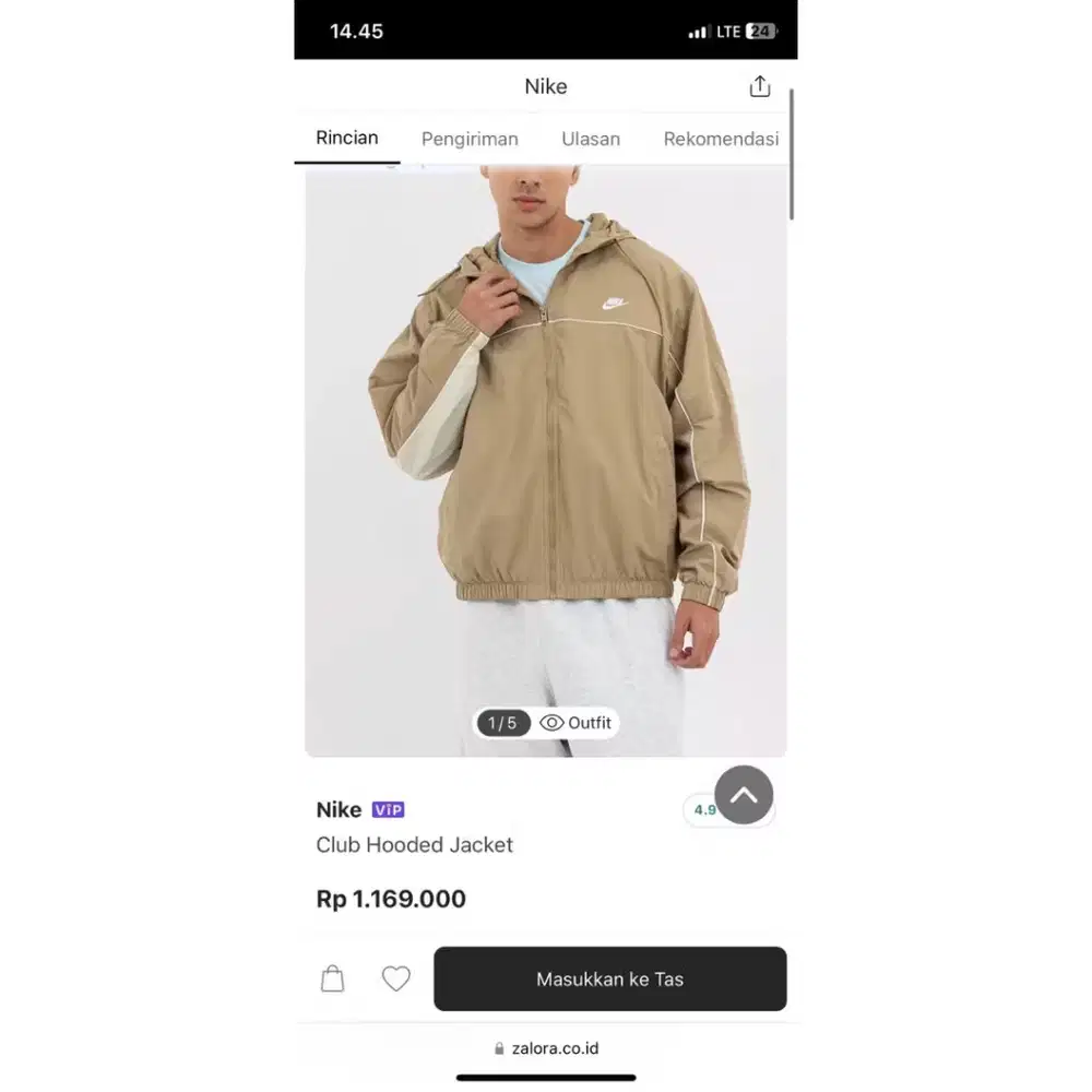 Nike Jacket Club Hooded