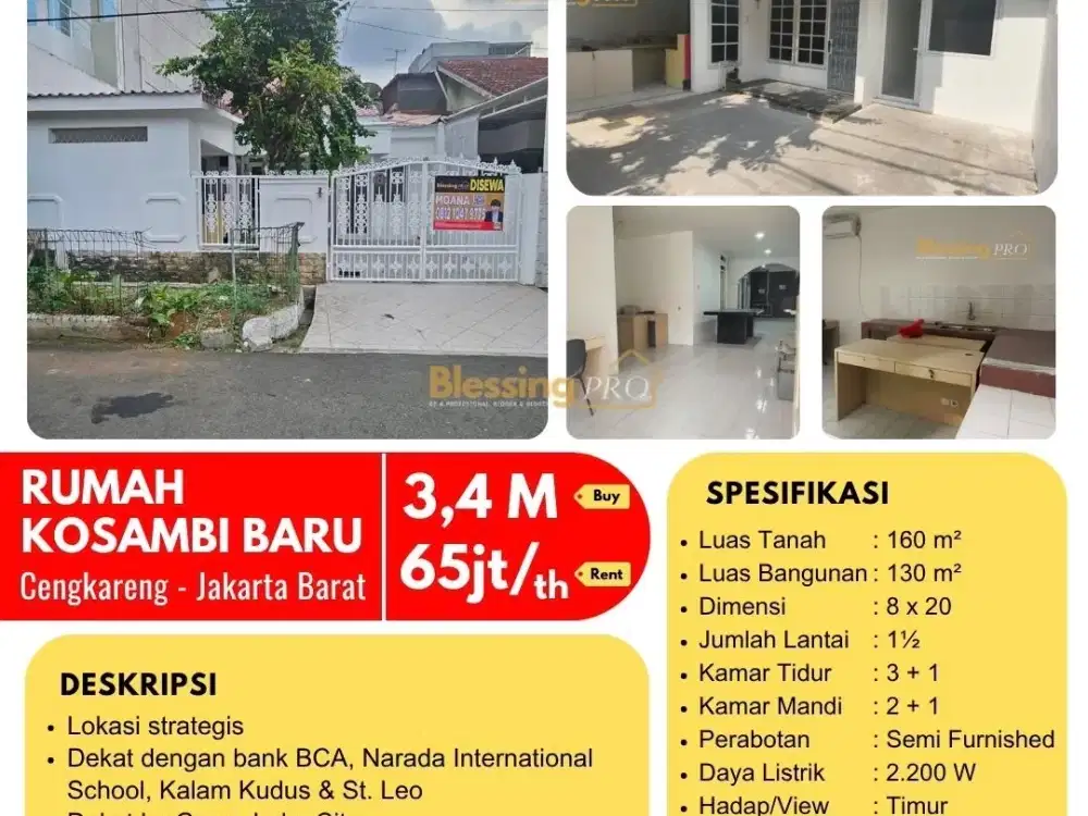 Disewakan Rumah Kosambi Baru