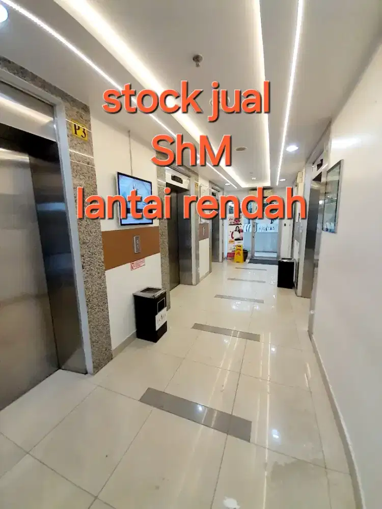 Di jual rugi stock 2bedroom siap huni Lantai rendah Shm apt Basura cty