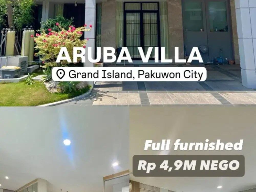 Rumah Furnished Di Cluster Aruba Villa Di Grand Island Pakuwon City