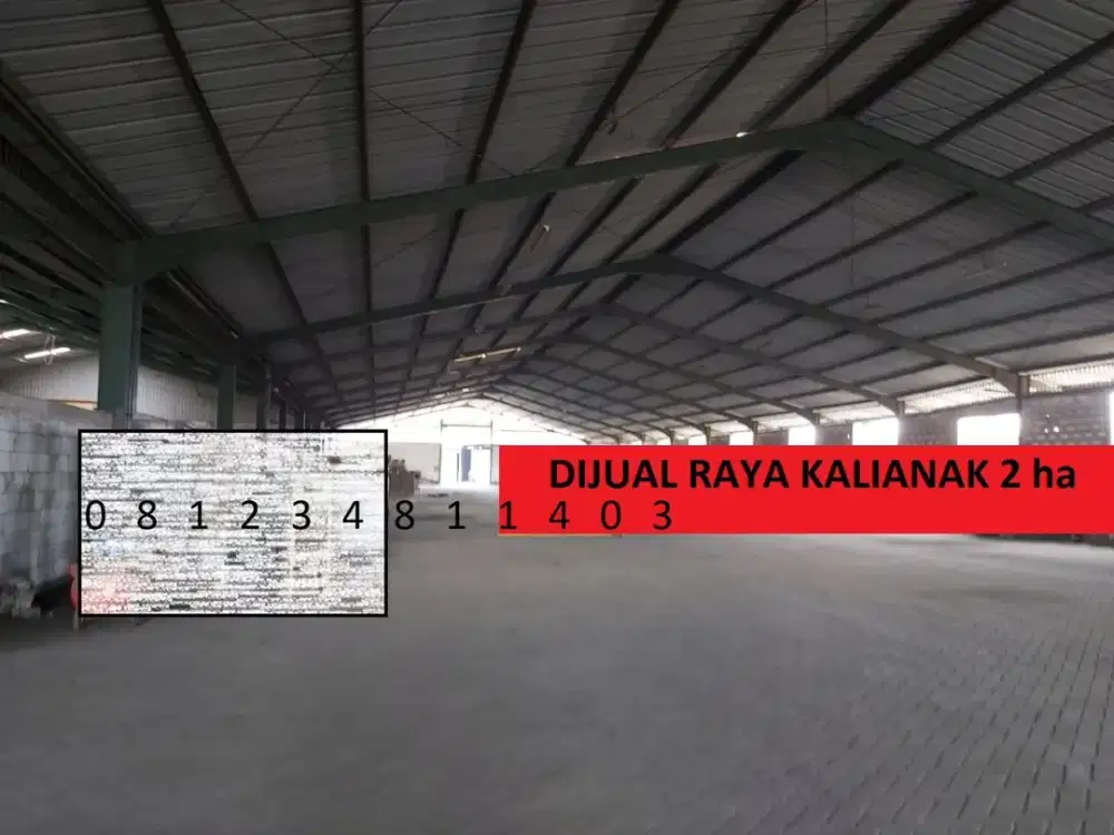 DIJUAL GUDANG RAYA KALIANAK NOL RAYA STRATEGIS, AKSES KONYAINER LOSS