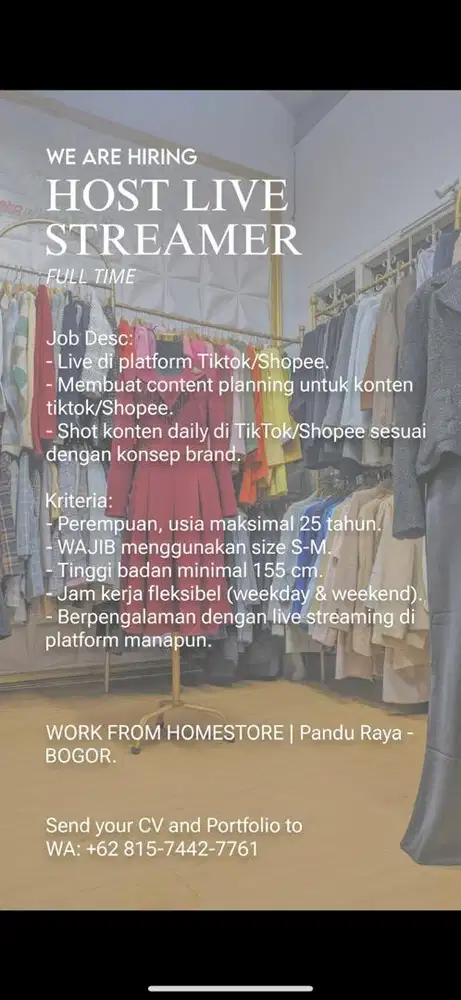 Hostlive full time flexibel,