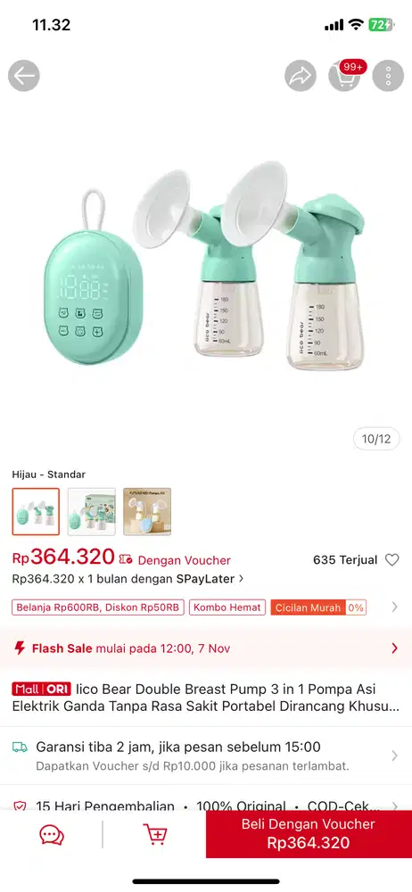 Pompa ASI Iico Bear Double Breast Pump