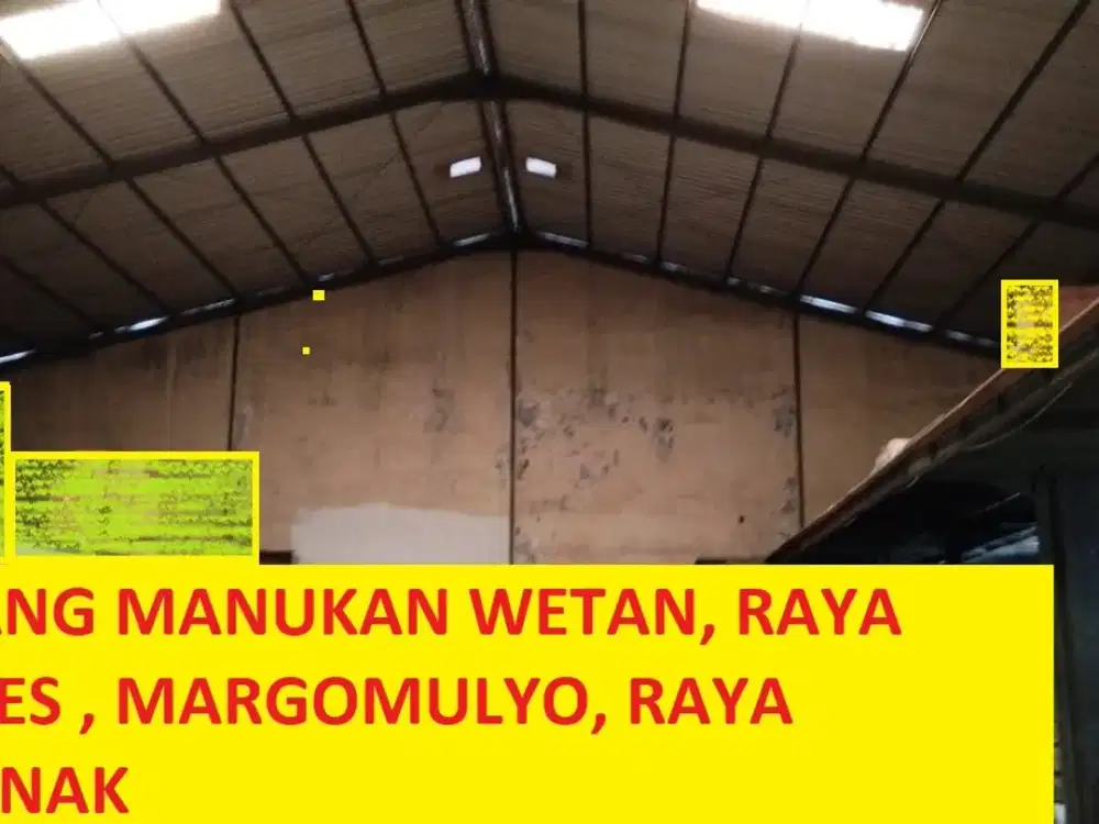 Dijual gudang di  Manukan Wetan , manukan kulon, sukomanunggal raya strategis