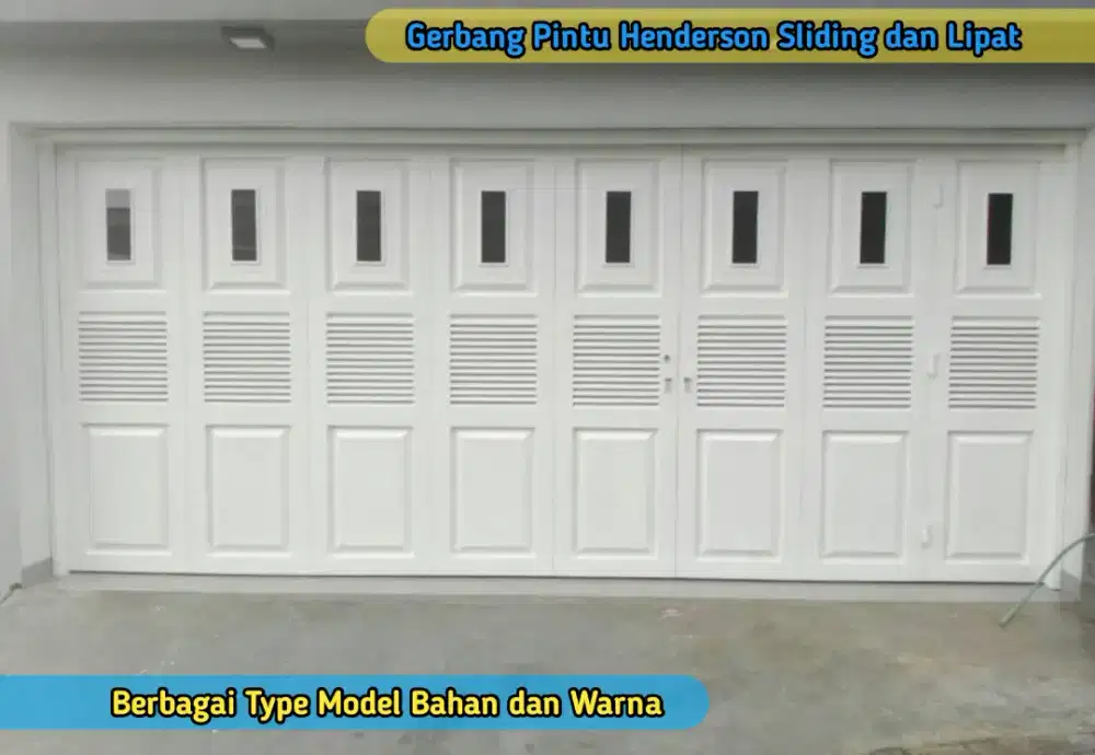 Gerbang Pintu Garasi Rumah Toko Galeri Kantor Koprasi Apotek Henderson