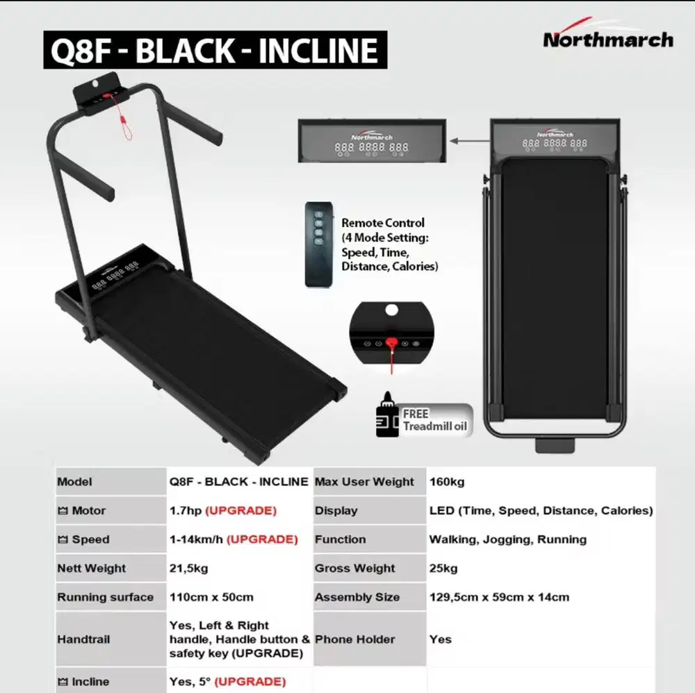 Treadmill Northmarch Q8F Murah