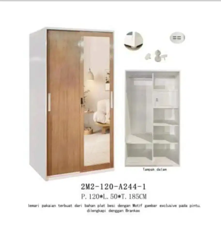 Lemari 2pintu geser merek masterindo