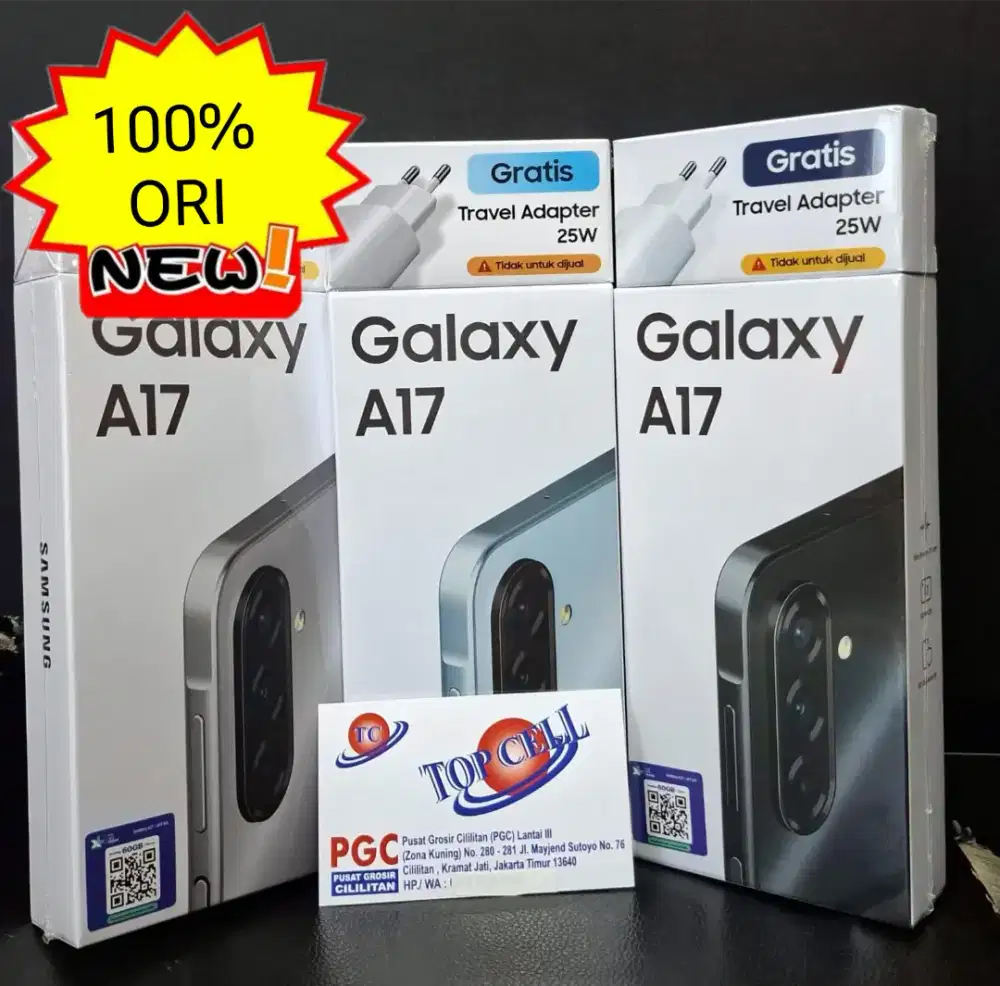 NEW SAMSUNG A17 4G RAM 8/256 GARANSI RESMI SEIN