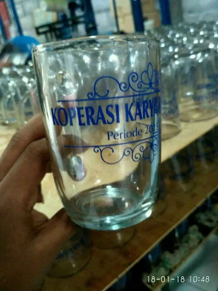 Souvenir gelas sablon jumbo