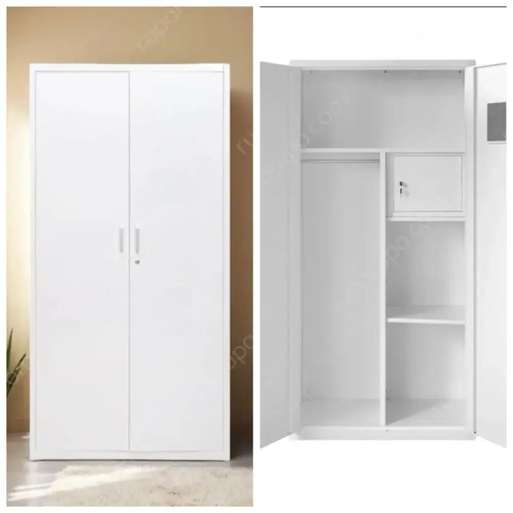 Lemari Pakaian 2 Pintu Besi