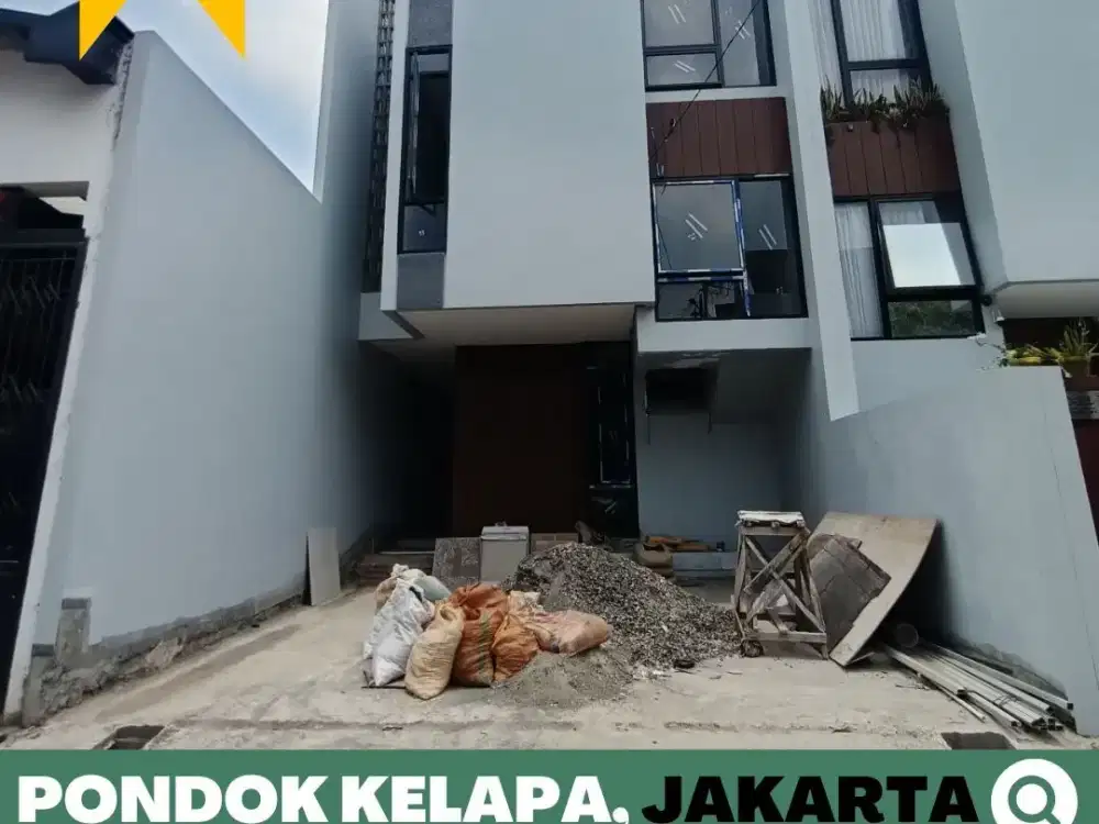 Rumah dijual Baru 3 Lantai, Pondok Kelapa, Jakarta Timur dekat Tol Becakayu