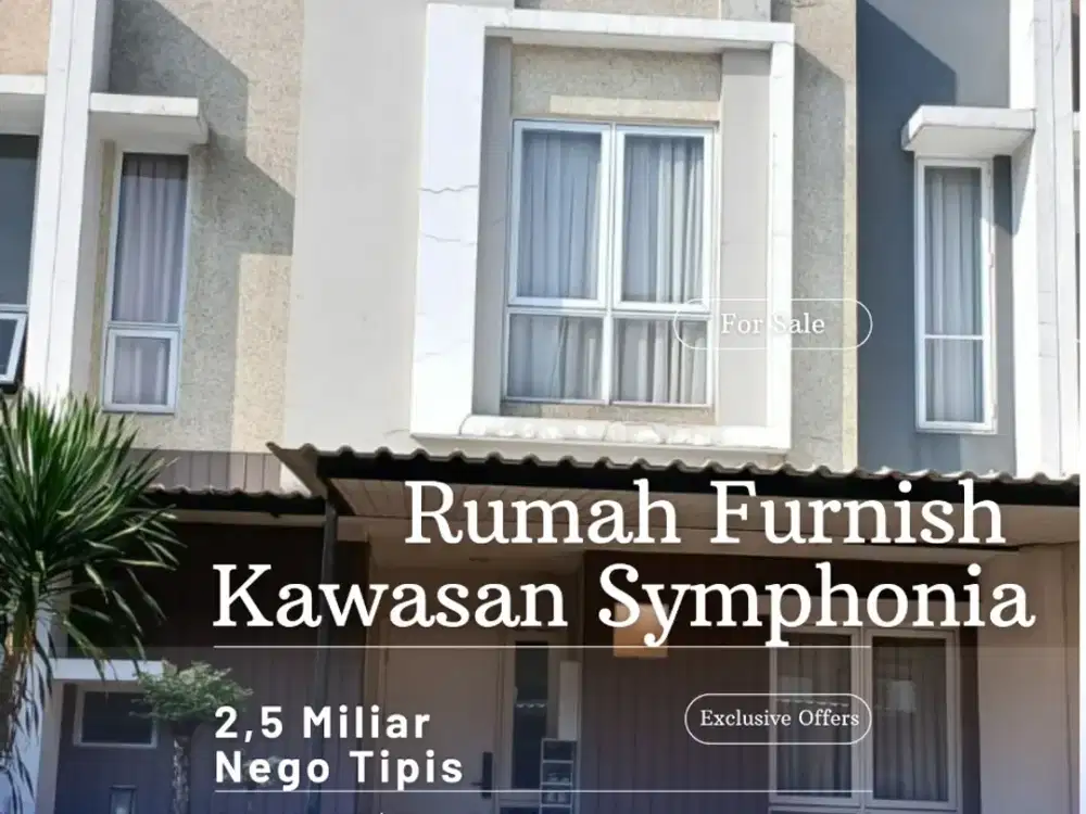 Rumah terawat di Symphonia Gading Serpong 7x12 Rossini bisa KPR