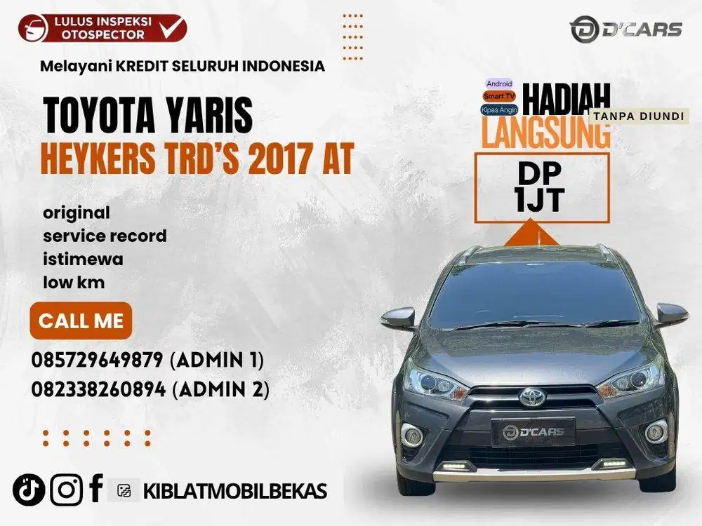 TOYOTA YARIS HEYKERS TRD SPORTIVO 2017 MATIC LOW KM ISTIMEWA