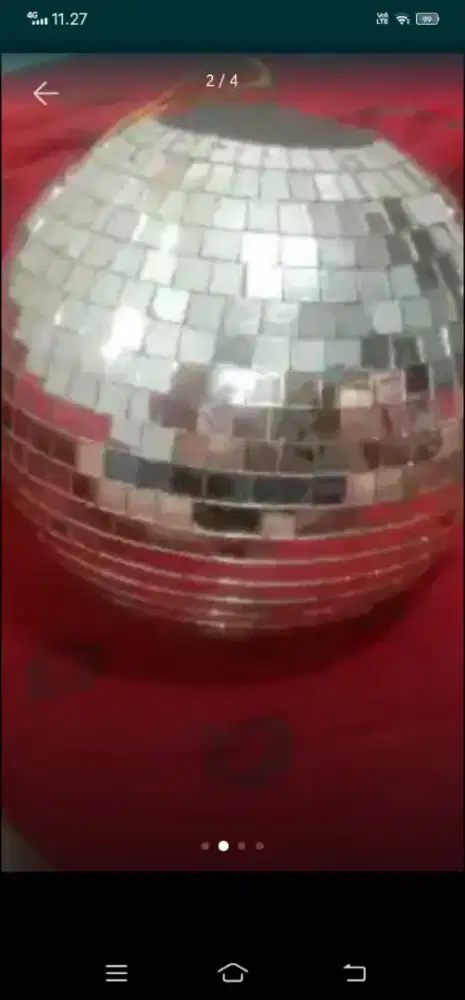 Jual-cpt Kondisi keadaan apaadany(BU):Bola Natal Kaca Mozaik 40cm,