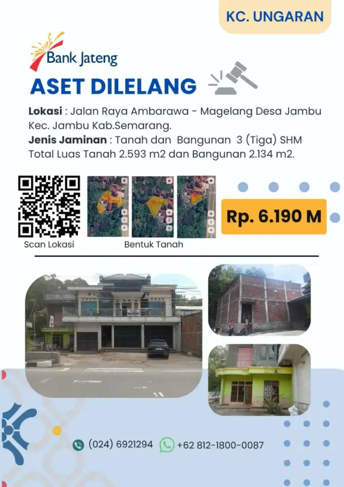 Dijual Lelangan Bank 3 SHM Satu Lokasi Murah