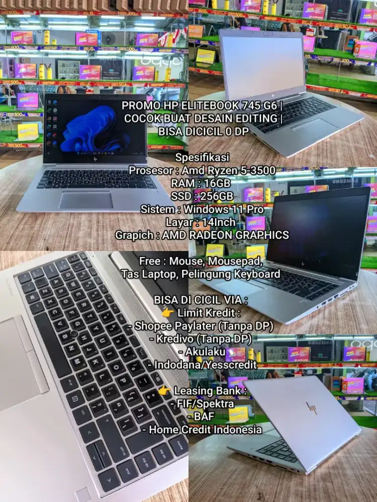 HP elitebook 745 g6 bisa kredit tanpa DP