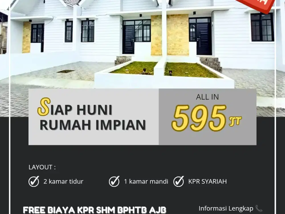 Rumah Viral Turun Harga Unit Terakhir Bonus Kanopi Cicilan FLAT dekat Kota Cimahi