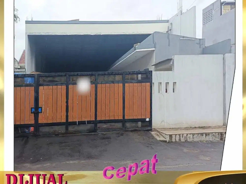 DIJUAL RUMAH 1 Lantai  termasuk Gudang di Puri gardena Pegadungan, Kalideres - Jakarta Barat