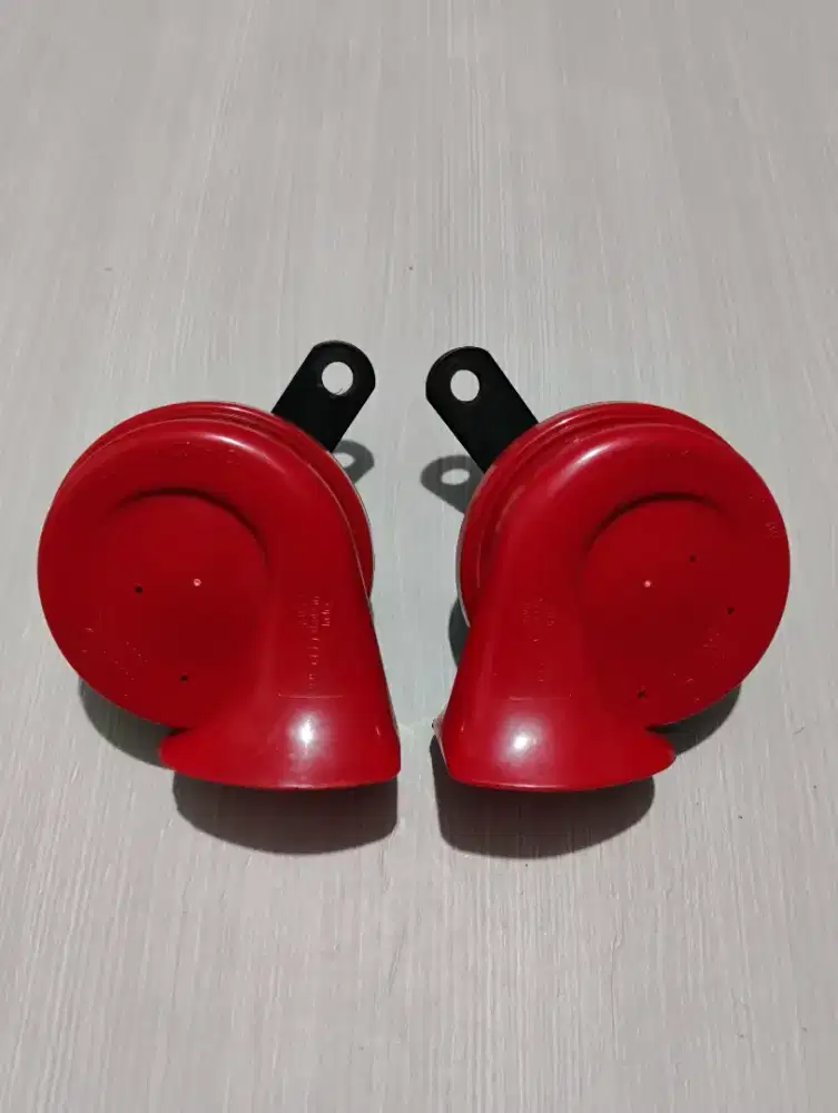 Klakson keong Hella twin tone merah bekas kondisi bagus suara kenceng.