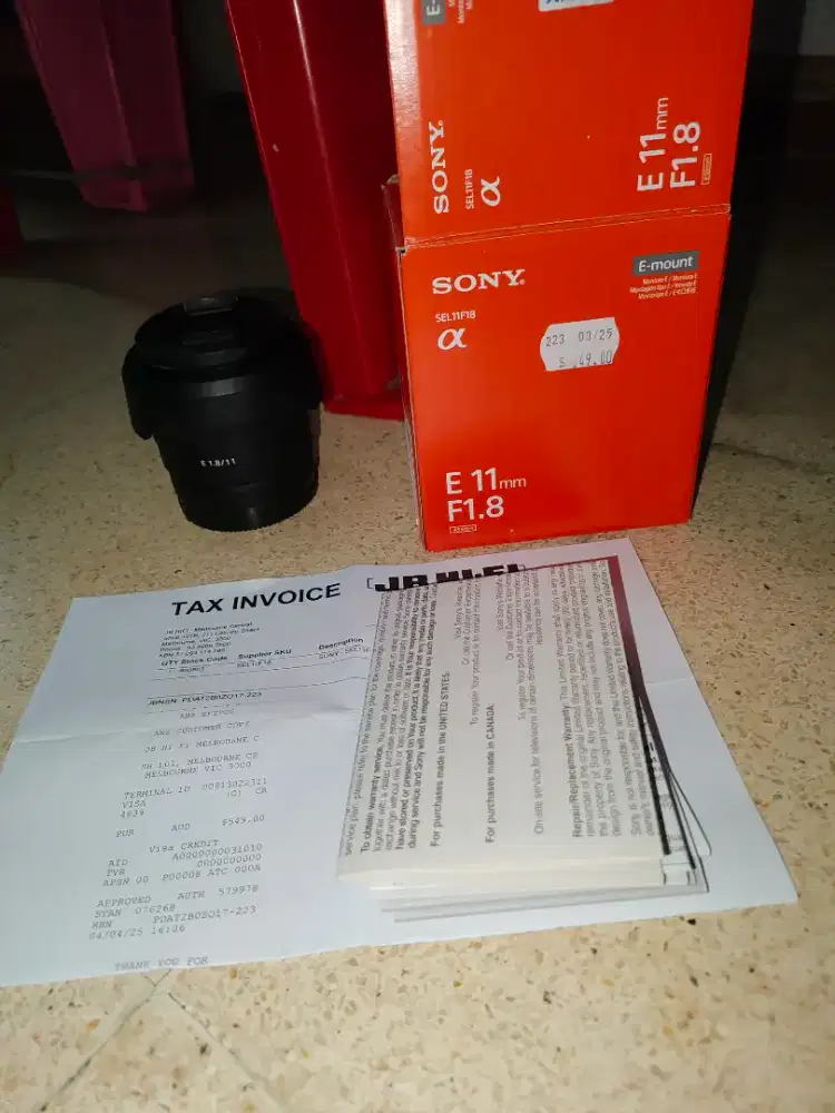 Lensa sony 11mm f1.8