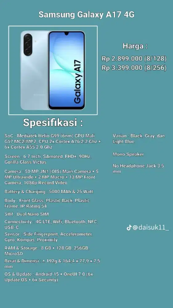 SAMSUNG GALAXY A17 4G