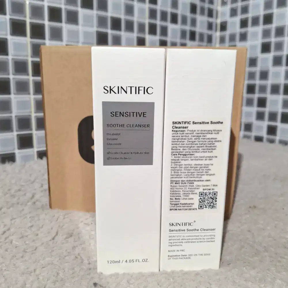 SKINTIFIC SENSITIVE SHOOTHE CLEANSER S-140 BPOM BARU ASLI ORIGINAL