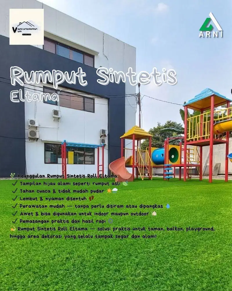 Rumput Roll Sintetis El Tama – Hijau Alami Sepanjang Tahun