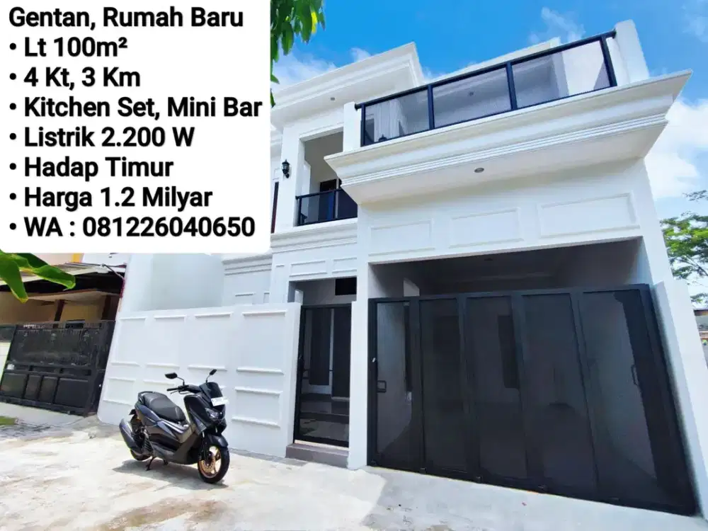 Jual Rumah Baru Area Gentan, Dekat Laweyan, Purwosari